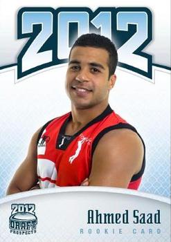 2012 Footy AFL Draft Prospects #1 Ahmed Saad Front